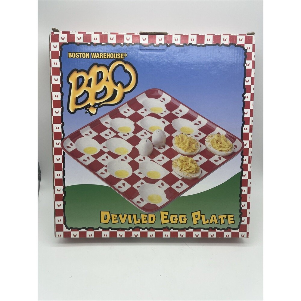 Boston Warehouse BBQ Deviled Egg Plate Dish